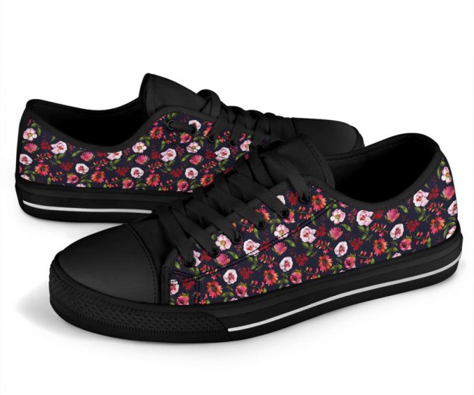 Floral Blush Pastel Roses Peonies – Low Top Shoes Gift For Men Women