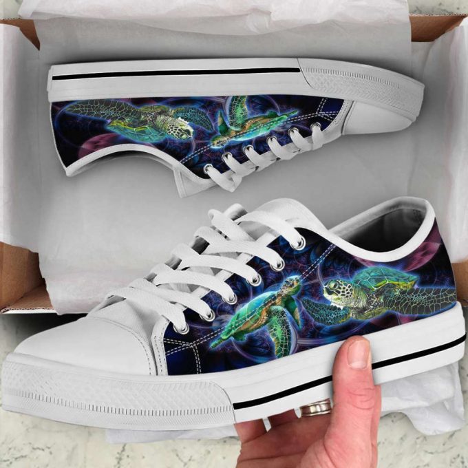 Galaxy Turtle Low Top Shoes Gift For Men Women