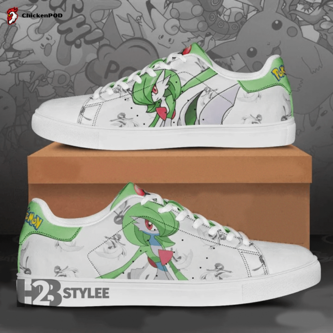 Gardevoir Psychic Fairy Cute Pikachu Pokemon Anime Manga Low Top Canvas Shoes For Men Women