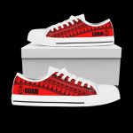 Guam Low Top Shoes Gift for Men Women – Latte Stone Red Black –