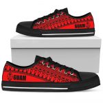 Guam Low Top Shoes Gift for Men Women – Latte Stone Red Black –