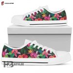 Hawaiian Flower Hibiscus Tropical Low Top Canvas Shoes For Men Women