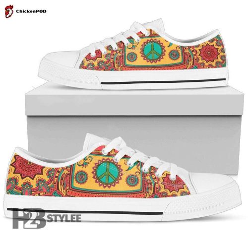 Hippie Van Mandala Low Top Canvas Shoes For Men Women