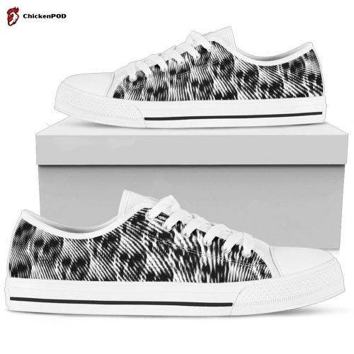 Illusion skull pattern low top shoes