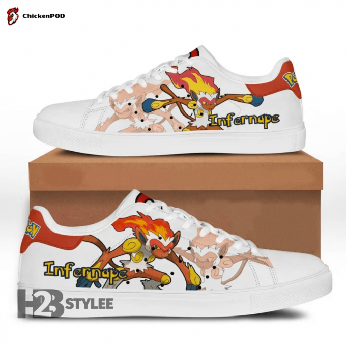 Infernape Fire Fighting Pokemon Anime Manga Low Top Canvas Shoes For Men Women