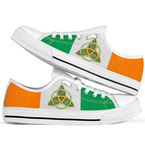 Irish Circle White Limited Low Top Shoes Gift for Men Women