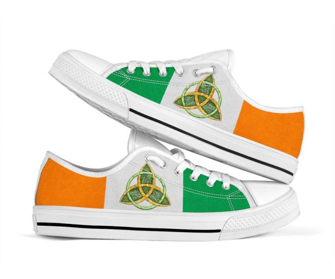 Irish Circle White Limited Low Top Shoes Gift For Men Women