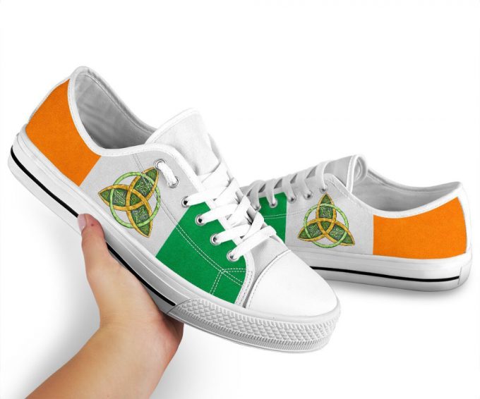 Irish Circle White Limited Low Top Shoes Gift For Men Women