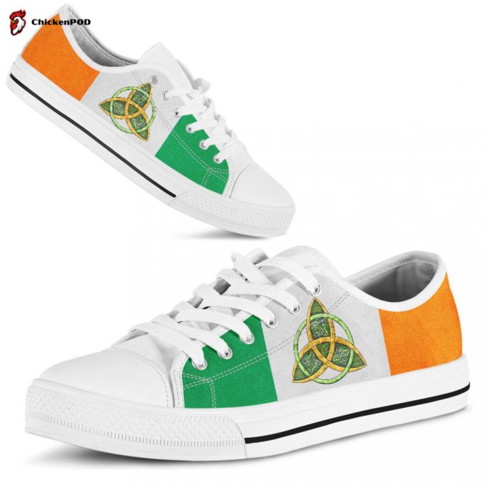 Irish Circle White Limited Low Top Shoes Gift For Men Women