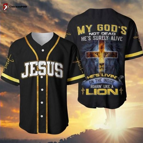 Jesus Inside Roarin’ Like A lion Baseball Jersey