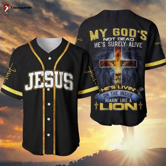 Jesus Inside Roarin’ Like A Lion Baseball Jersey