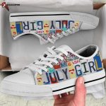 July Girl Low Top Shoes Gift for Men Women White