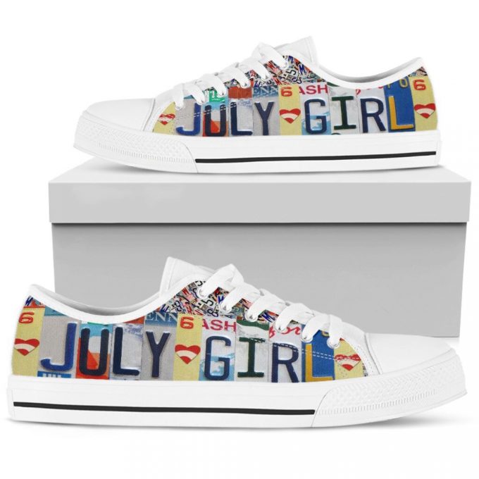 July Girl Low Top Shoes Gift For Men Women White