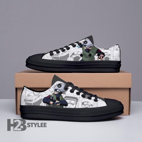 Kakashi Hatake Naruto Anime Manga Low Top Canvas Shoes For Men Women