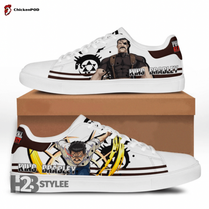 King Bradley Fullmetal Alchemist Brotherhood Anime Manga Low Top Canvas Shoes For Men Women