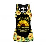 LeggingsApril Girl Sunshine Mixed With A Little Hurricane Combo Tank Top + Leggings