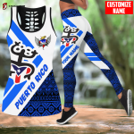 LeggingsPersonalized Name Puerto Rico D Combo Tank top and Legging