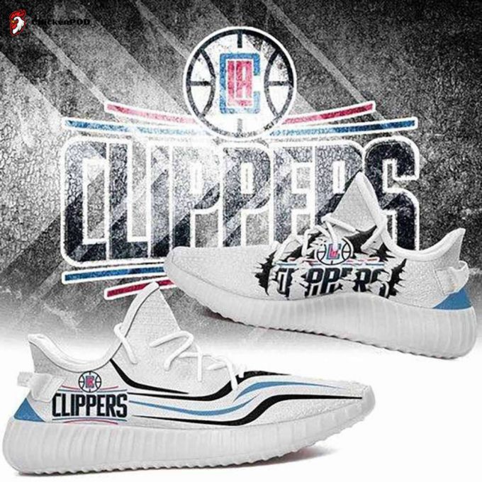 Los Angeles Clippers Nba Yeezy Sneaker For Fans