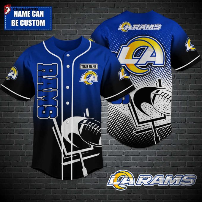 Los Angeles Rams Nfl-Baseball Shirt Custom T-44757