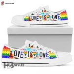 Love is Love Lgbt Rainbow Shoes Low Top Canvas Shoes For Men Women