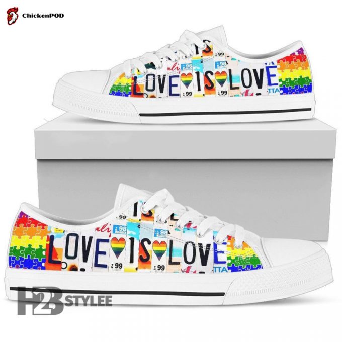 Love Is Love Lgbt Rainbow Shoes Low Top Canvas Shoes For Men Women