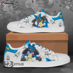 Lucario Fighting Steel Pikachu Pokemon Anime Manga Low Top Canvas Shoes For Men Women