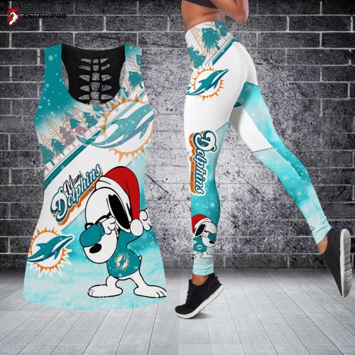 Miami Dolphins Personalized Christmas Combo Tank Top And Leggings