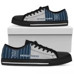 MLB Detroit Tigers Simple Design Vertical Stripes Low Top Shoes