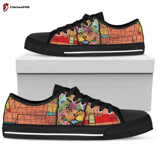 Multi-color Cat Women’s Low Top Shoes