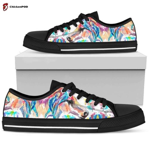 Multi-color Horse Women’s Low Top Shoes