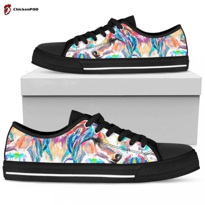 Multi-Color Horse Women’S Low Top Shoes