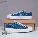 Nautical Compass Print Low Top Canvas Shoes For Men Women