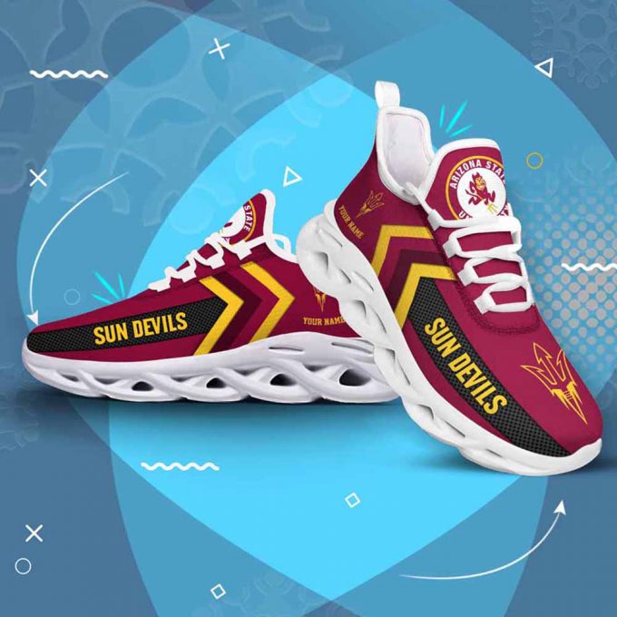 Ncaa Arizona State Sun Devils Custom Name Max Soul Shoes Chunky Sneakers