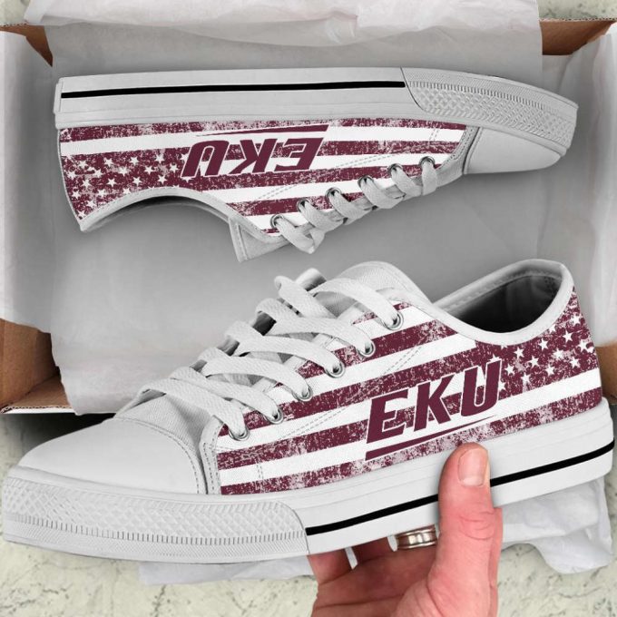 Ncaa Eastern Kentucky Colonels Low Top Shoes