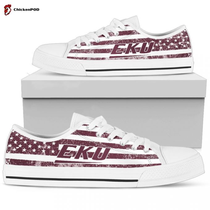 Ncaa Eastern Kentucky Colonels Low Top Shoes