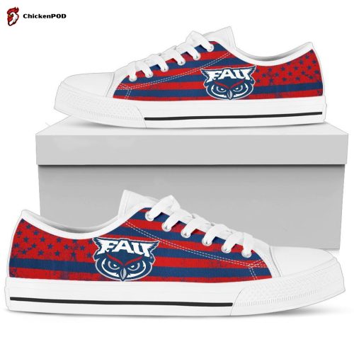 NCAA Florida Atlantic Owls Low Top Shoes