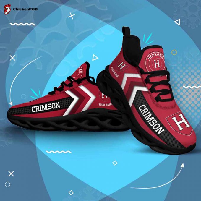 Ncaa Harvard Crimson Custom Name Max Soul Shoes Chunky Sneakers