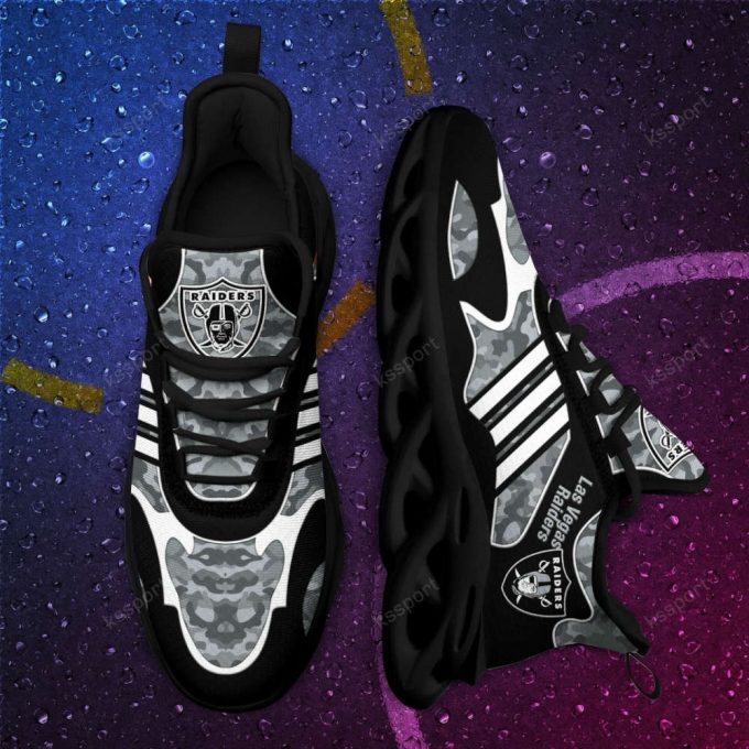 Nfl Las Vegas Raiders Camo Black Max Soul Shoes