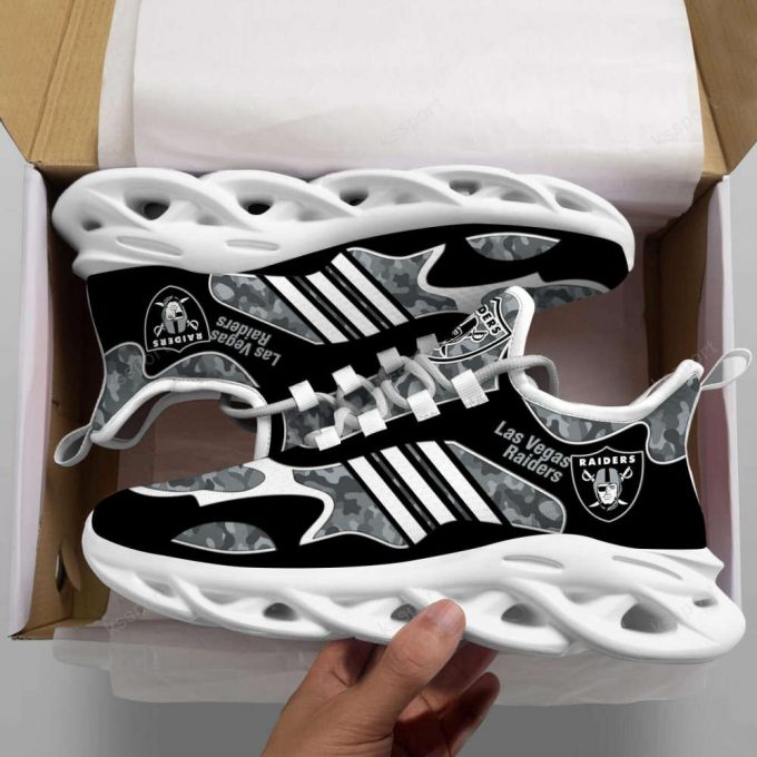 Nfl Las Vegas Raiders Camo Black Max Soul Shoes