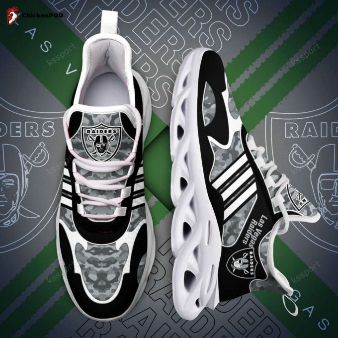 Nfl Las Vegas Raiders Camo Black Max Soul Shoes