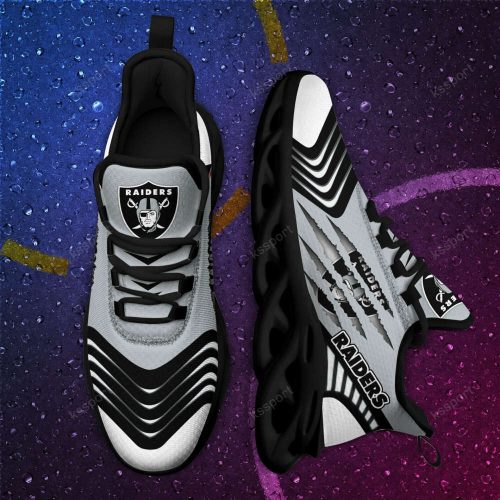 NFL Las Vegas Raiders Silver Black Max Soul Shoes V2