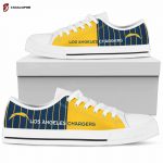 NFL Los Angeles Chargers Gold Blue Low Top Shoes