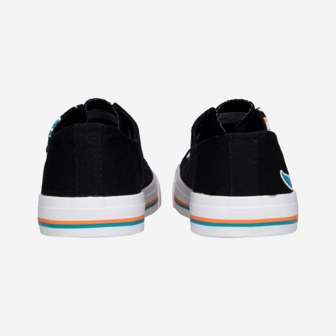 Nfl Miami Dolphins Black Low Top Shoes