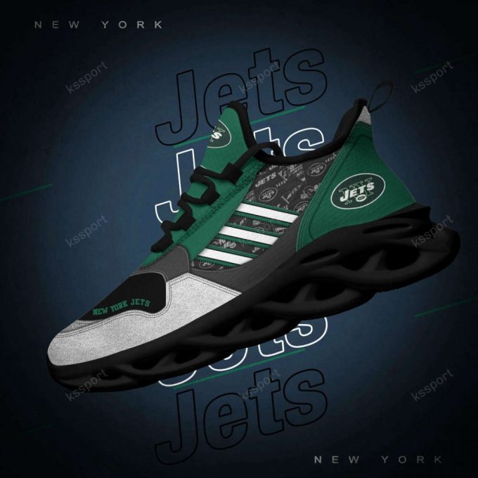 Nfl New York Jets Green Grey Max Soul Shoes