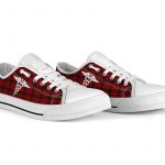 Nurse Christmas Plaid Pattern Low Top Shoes Gift for Men Women