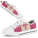 Nurse Pink Texture Low Top Shoes Gift for Men Women