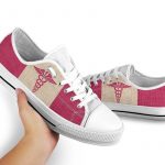 Nurse Pink Texture Low Top Shoes Gift for Men Women