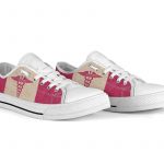 Nurse Pink Texture Low Top Shoes Gift for Men Women