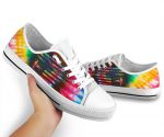 Nurse Tie Dye Flag Low Top Shoes Gift for Men Women