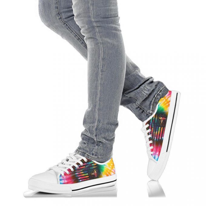 Nurse Tie Dye Flag Low Top Shoes Gift For Men Women